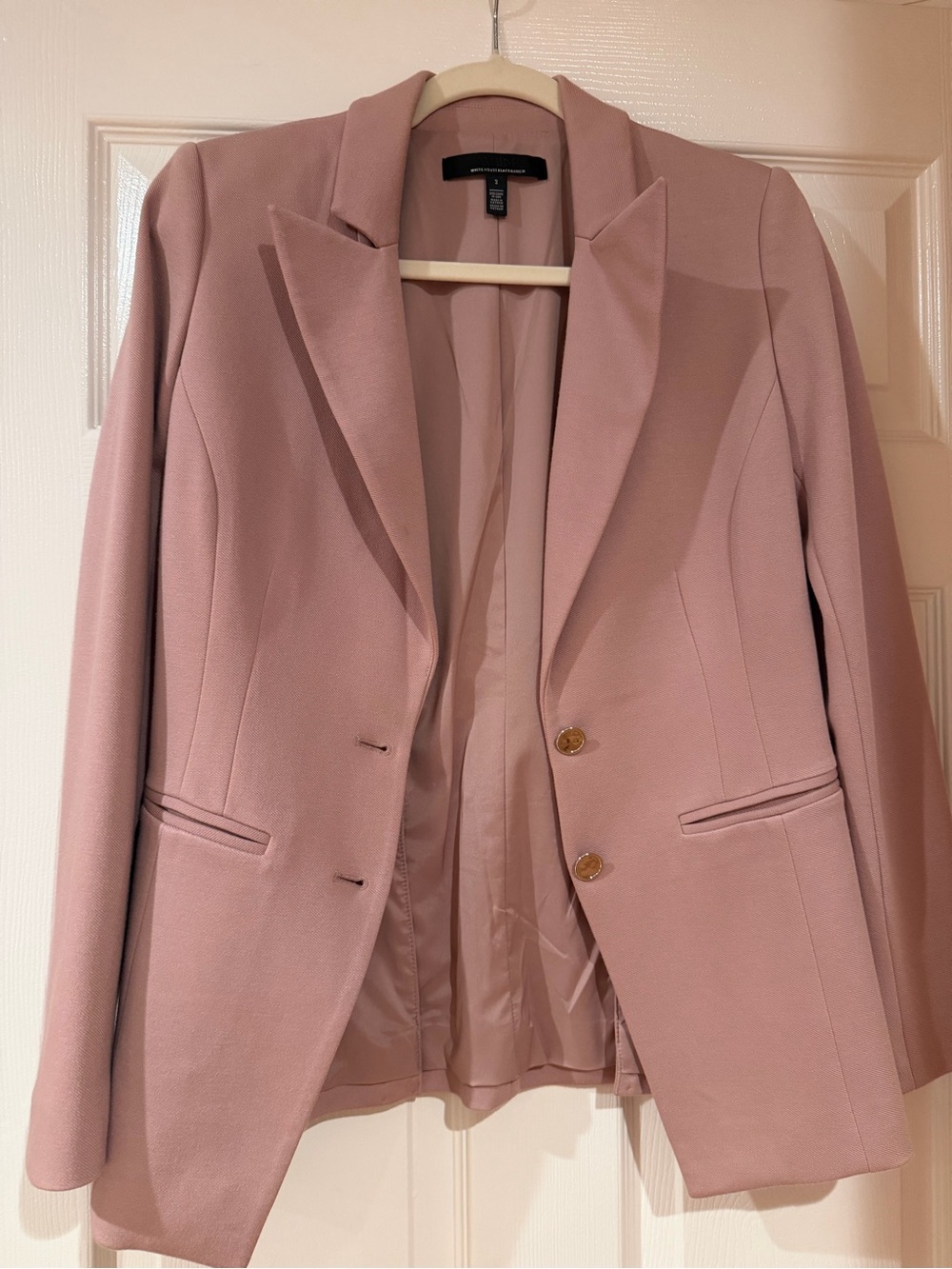 White House Black Market Dusty Pink Tailored Blazer